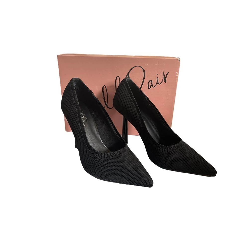 Wild Pair Daliaa Pumps Black Knit Size 9.5 - Picture 1 of 4